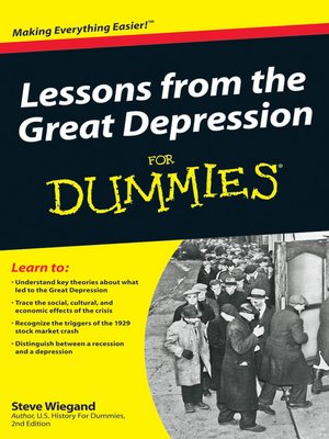 cover image of Lessons from the Great Depression For Dummies